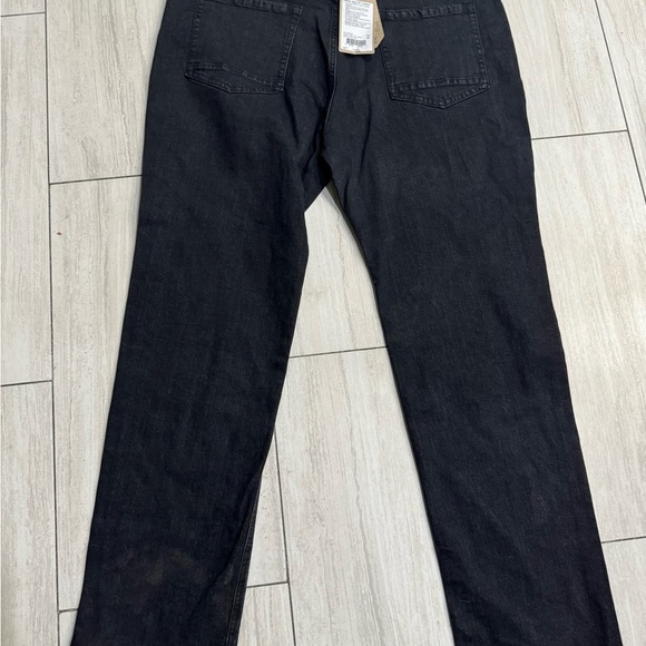 PrAna Men's Black Straight Fit Jeans 40W x 32L Five-Pocket Zip Fly Cotton Blend - Picture 2 of 9